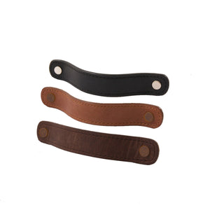 Handle variant - Flat leather handles (comes in 3 colors) - FromNorge.Com