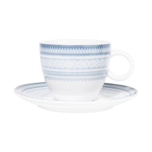 Mug with coffee bowl - 20cl Cappucino Blue, gift wrapped - MARIUS - FromNorge.Com