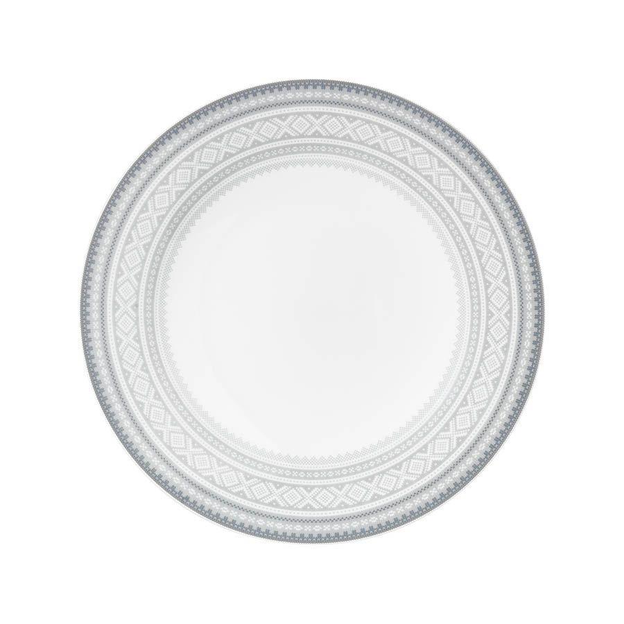 Flat dinner plate (8.7in) GRAY Marius pattern, 4-pack - MARIUS